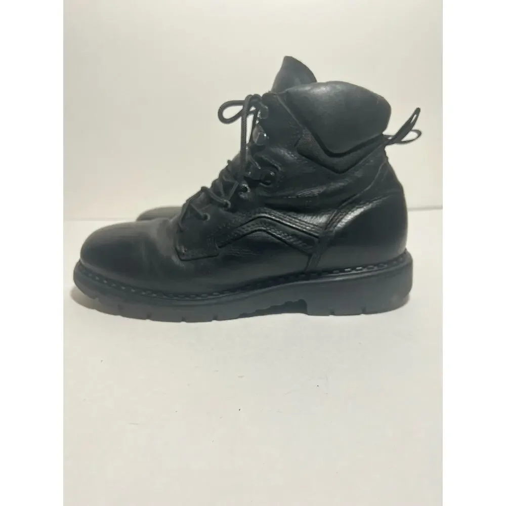 Red Wing Men's EUC Black Leather 923 Lace Up Work Boot Size 12 Electrical Hazard